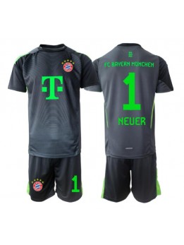 Billige Bayern Munich Manuel Neuer #1 Keeper Bortedraktsett Barn 2025-26 Kortermet (+ Korte bukser)